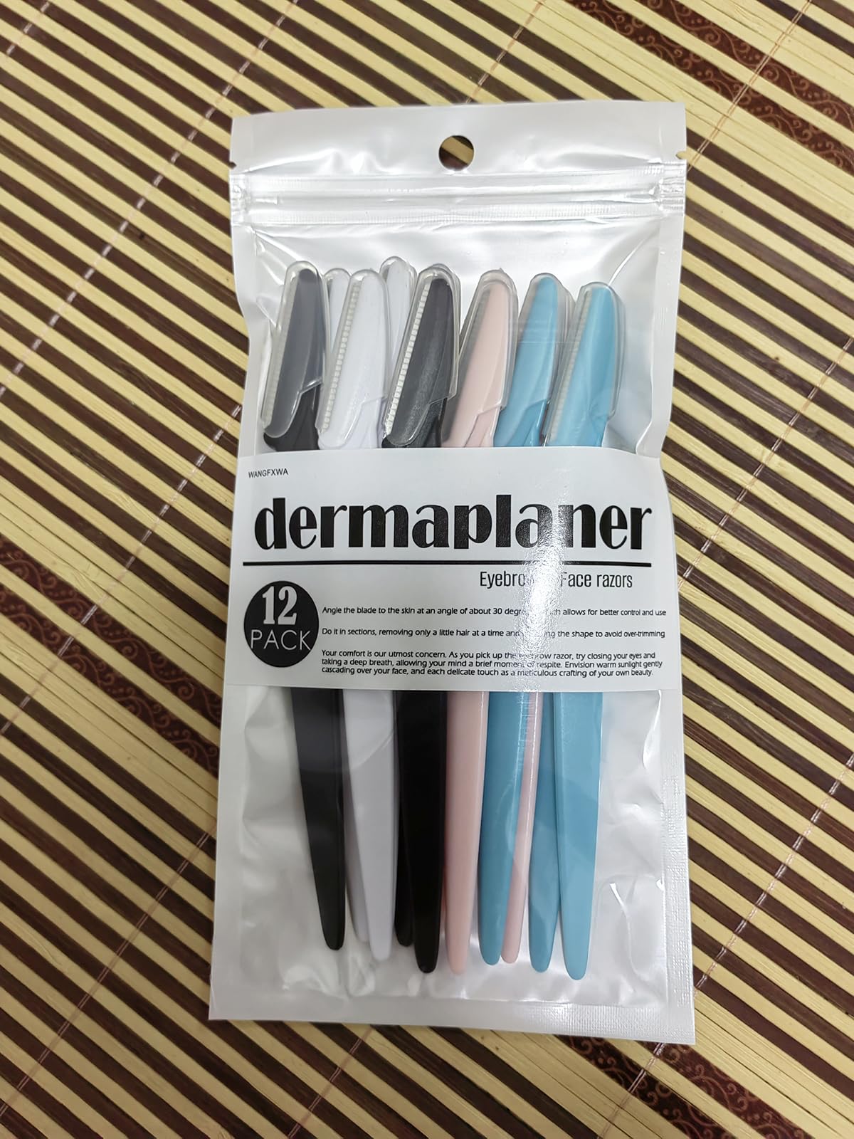 Dermaplane Rasierer, Augenbrauenrasierer für Damen, Dermaplaning-Werkzeug, Gesichtsrasierer, Damenrasierer, Pfirsich-Fuzzz, Damenrasierer, Gesichtshaar, Herren, 12 Stück (mehrere Farben)