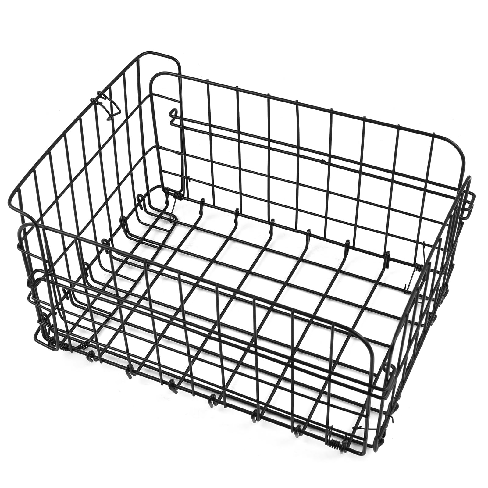 Panier de vélo arrière, panier de vélo pliable 60L avec doublure imperméable amovible, porte-bagages arrière de vélo, accessoire de cadre de vélo pour transporter chiens, animaux de compagnie