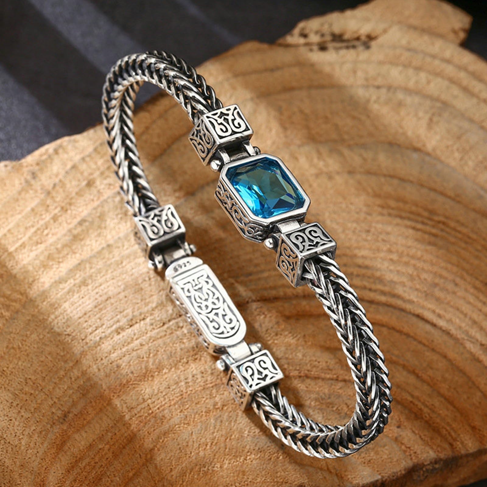 Bracelet Argent Homme 925 Massif Bracelets Chaîne pour Homme