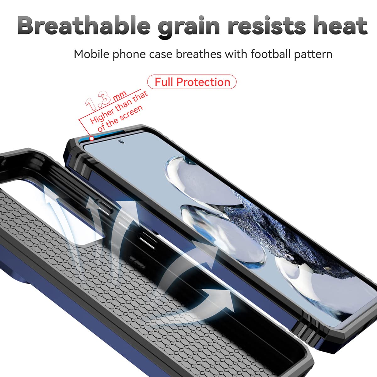 JIAFEI Funda para Xiaomi Redmi A1/Xiaomi Redmi A2, Estuche con 360 Grados Anillo Soporte y Cámara Deslizante Proteger Anti-Caída Silicona PC/TPU Bumper Antigolpes Carcasa,Azul