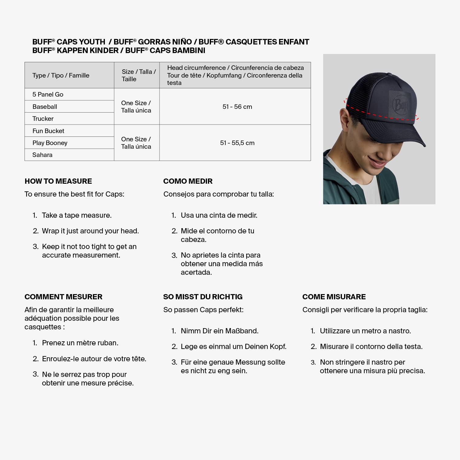 Buff Gorra Trucker - Cap Unisex niños