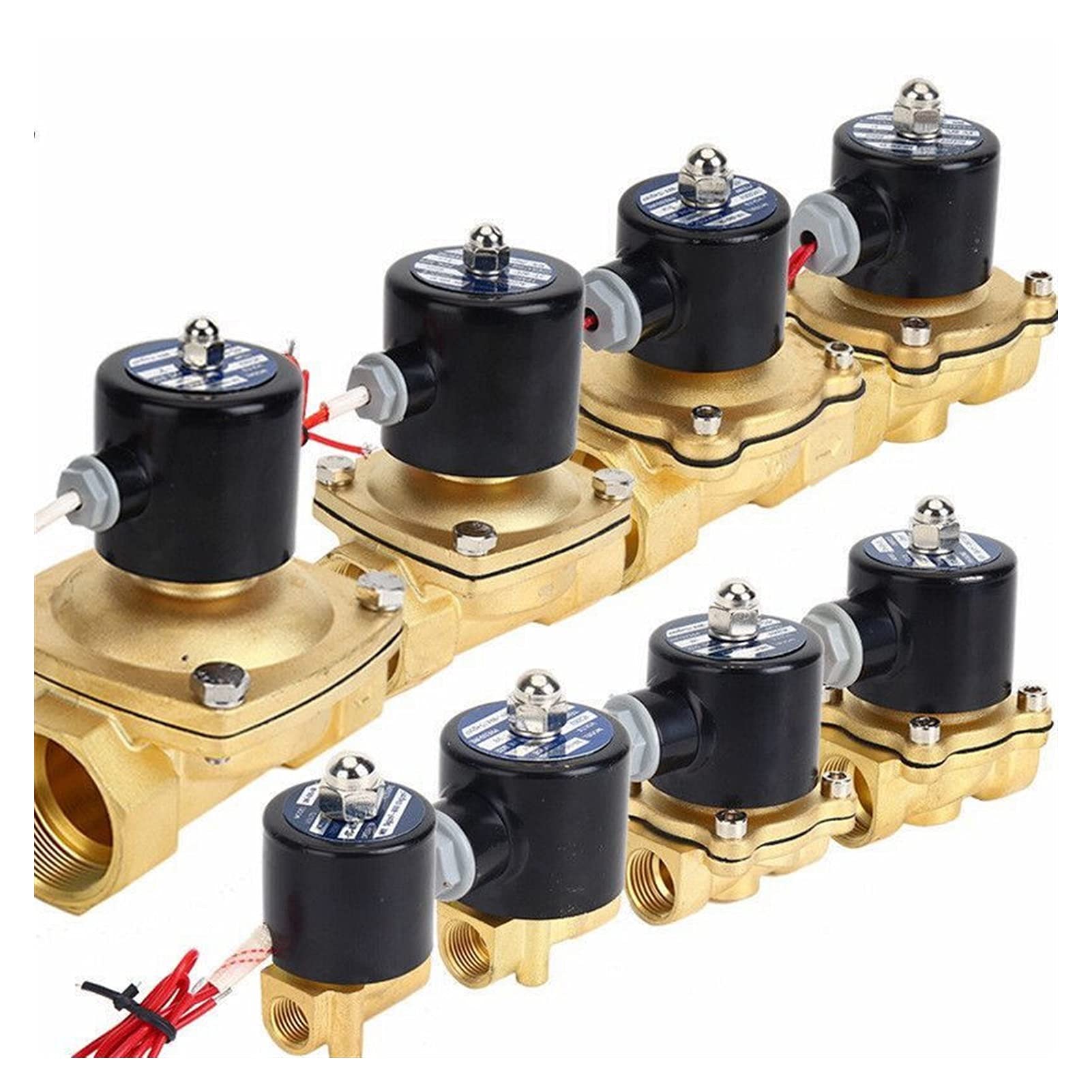 Électrovanne normalement fermée DC12V 3/4 pouce laiton pour circuit eau huile air