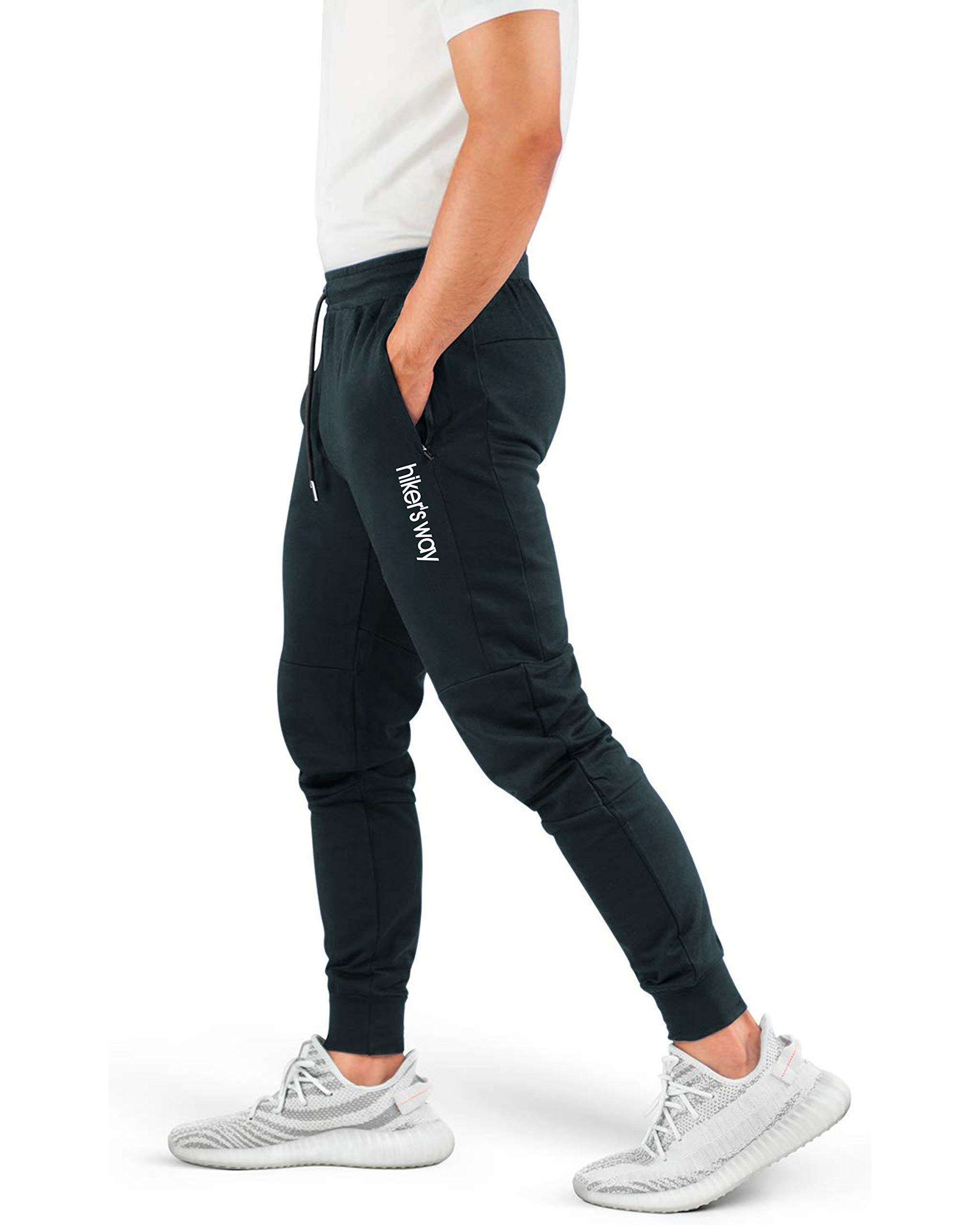 Track Pants for Men, Joggers for Men, Sweatpants with Two Side Zipper Pocket for Sports Gym Athletic Training Workout Running