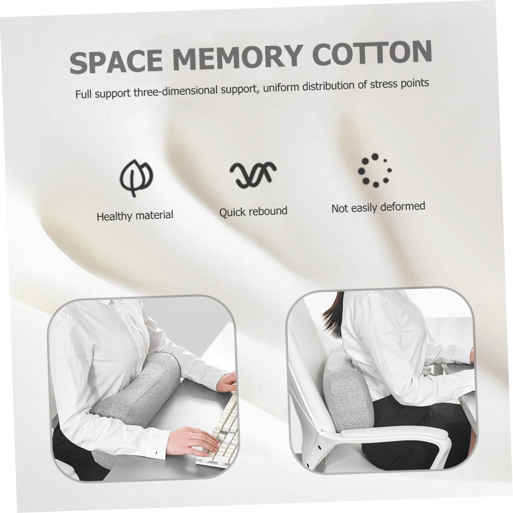 UKCOCO Almohada de Viaje Portátil de Viscoelástica Cojín de Descanso Almohada Siestas Oficina Transpirable