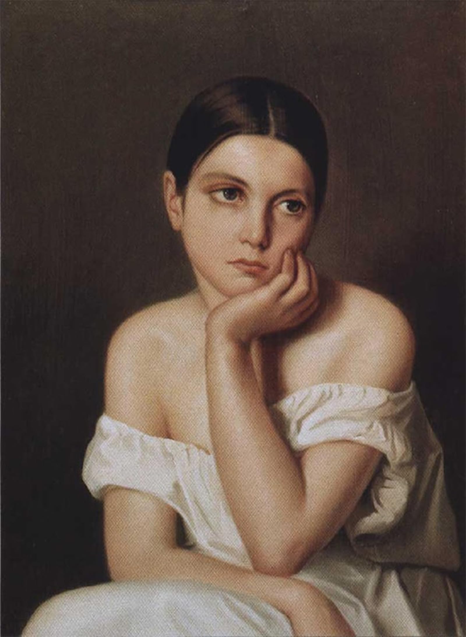 SERENDIPITP Vintage Wall Art Canvas Nordic Poster Canvas Print Picture Portrait of the Artist's Sister by Theodore Chasseriau Wall Art Poster for Home Decor 60x90cm