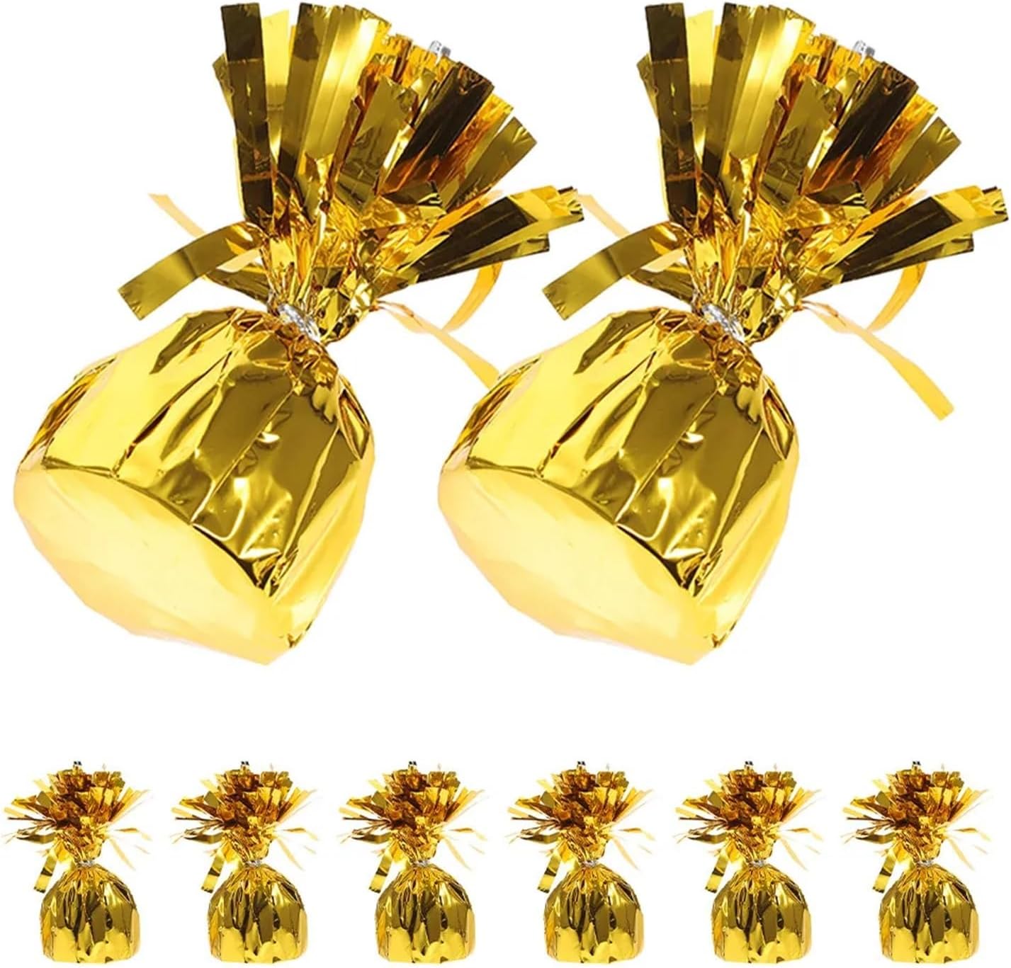 8Pcs Gold Foil Balloon Weights Sturdy Helium Balloon Anchors for Party Decor Table Centerpiece