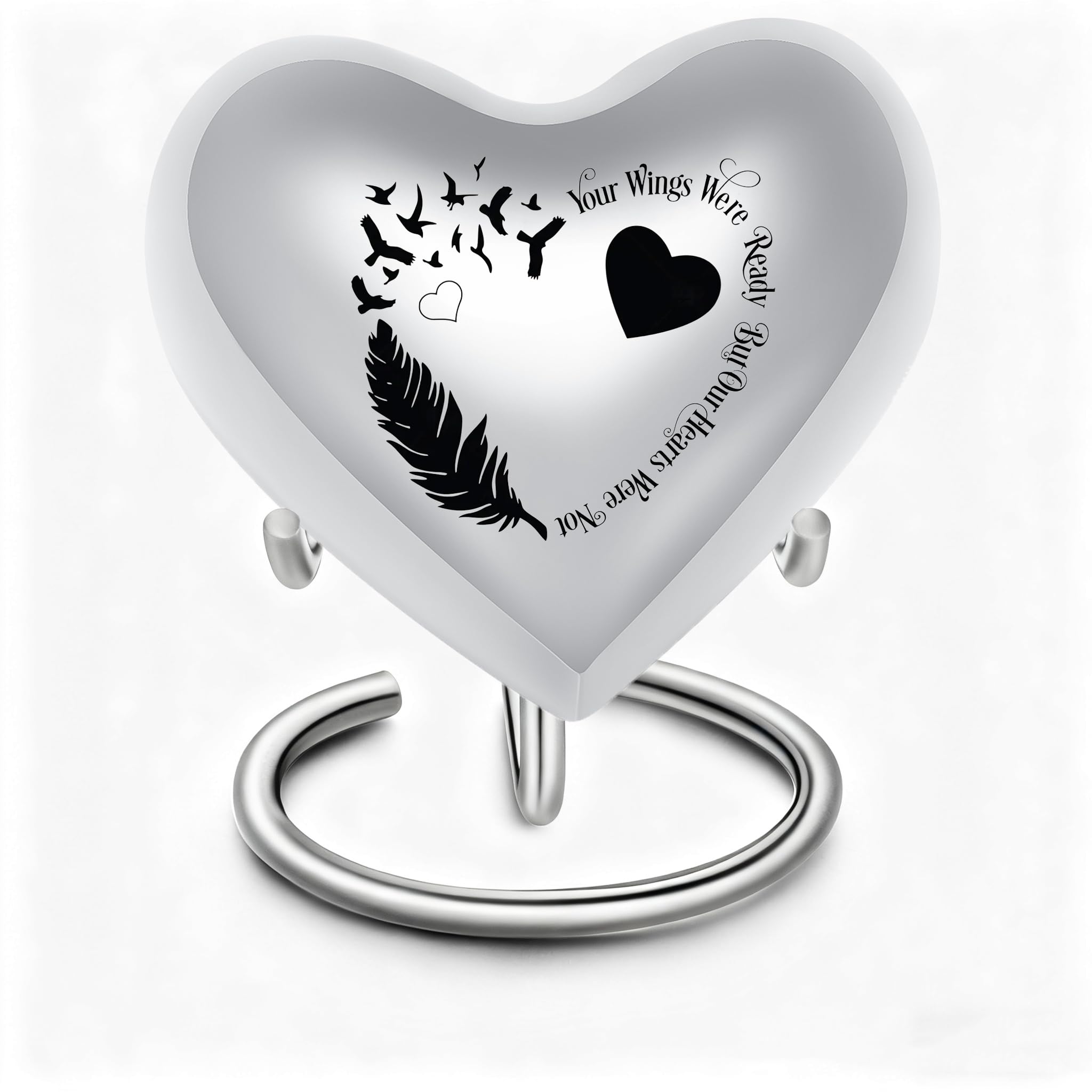 Ydmwannx Heart-Shaped Keepsake Urns for Human Ashes Mini Cremation Cat Dog Urn Memorial Jar Pot Container Pet Memorial Urn Small Urn for Funeral Ashes Burial
