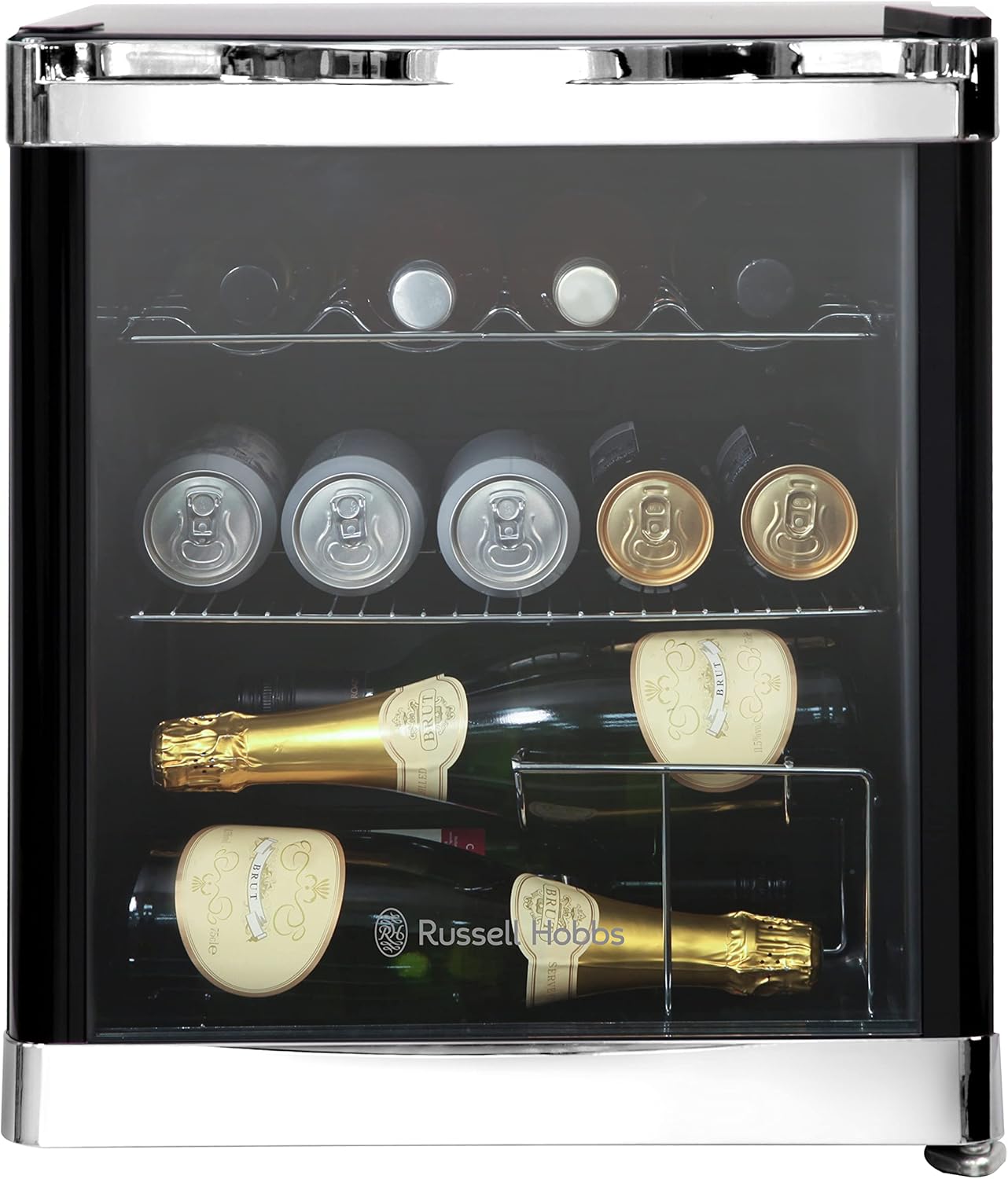Russell Hobbs RHGWC1B Table Top Wine/Drinks Cooler with Glass Door, 12 bottle capacity, Black