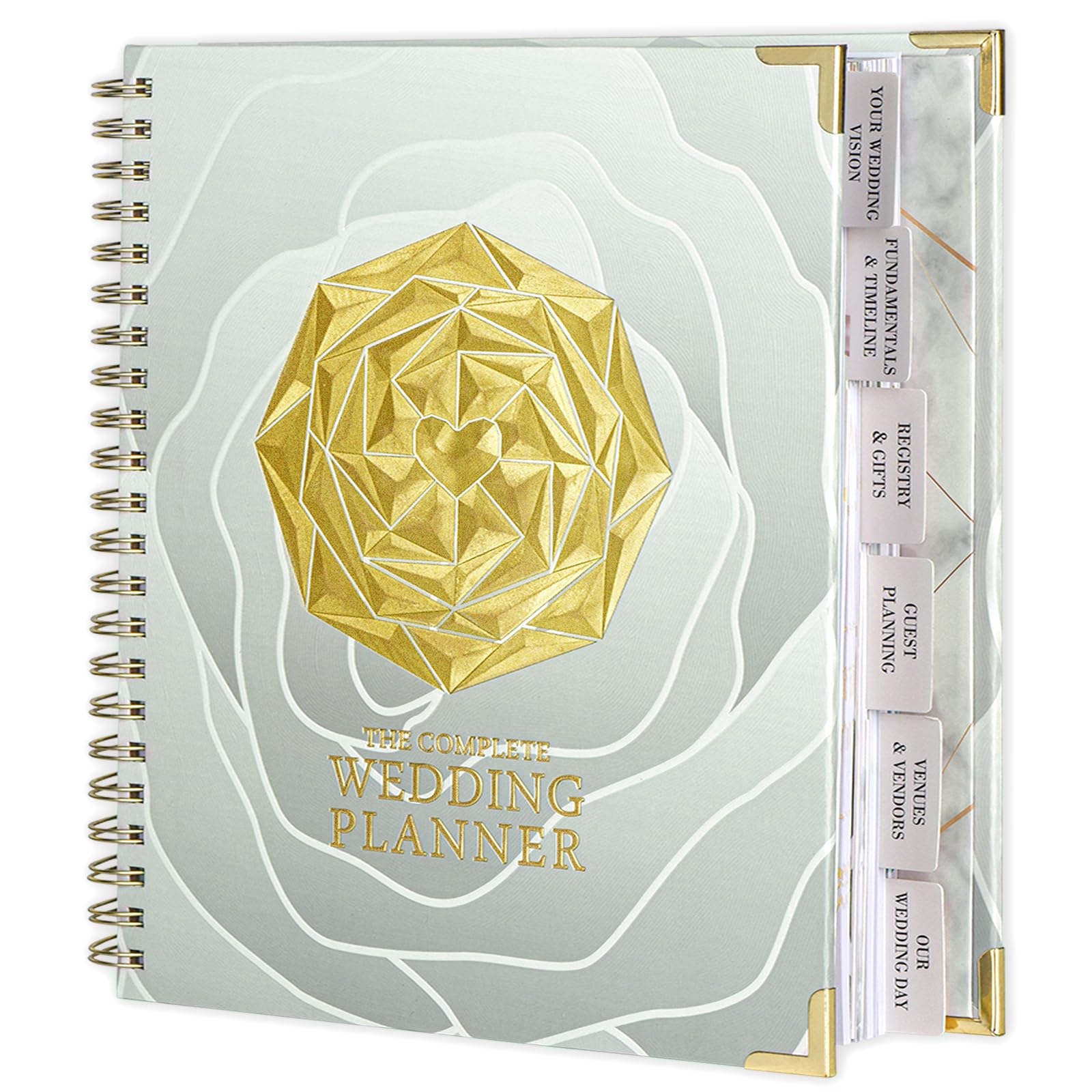 Wedding Planner Book & Engagement Gift for Couples – Diary, Countdown Calendar, Organizer, and Checklist Journal