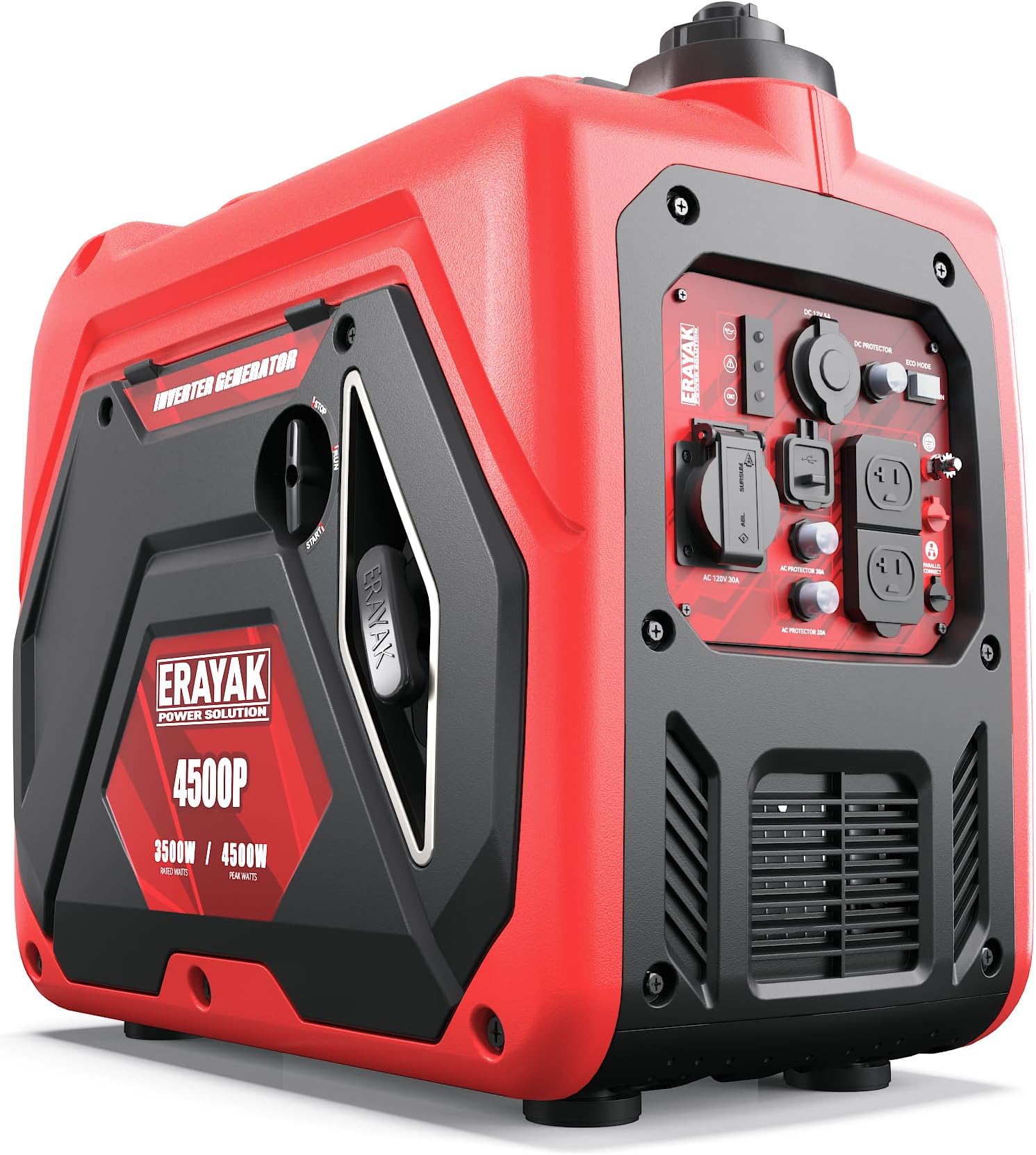 ERAYAK 4500W Portable Inverter Generator for Home Use, Super Quiet Small Generator for Camping Outdoor Emergency Power Reserve Power Powered Motor