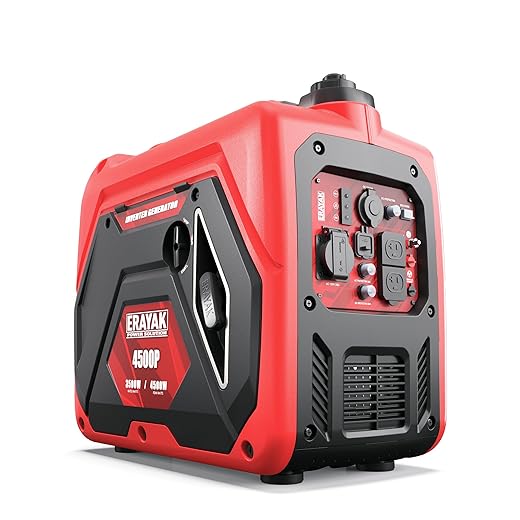 ERAYAK 4500W Portable Inverter Generator for Home Use, Super Quiet Small Generator for Camping Outdoor Emergency Power Backup, Gas Powered Engine, ECO Mode, EPA Compliant