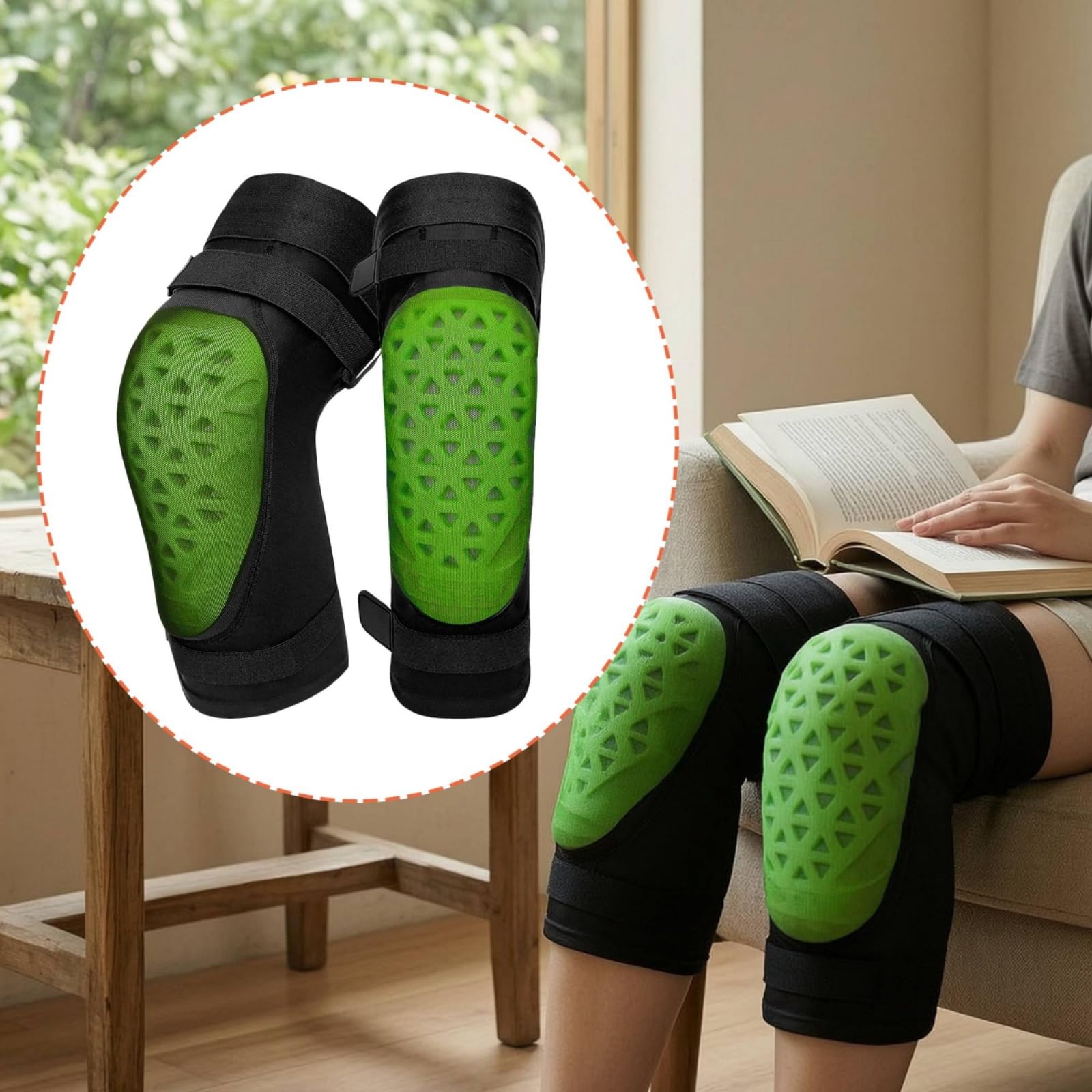 Ginocchiere da Sciistico Regolabili Ginocchiere con Imbottitura Antishock Equipaggiamento Protettivo per Sportivi, Sport Invernali, Allenamento