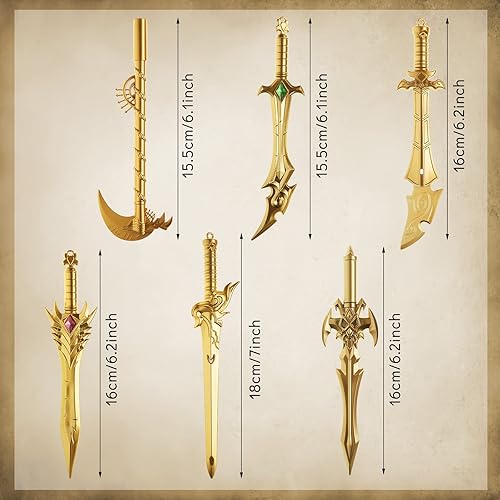 Miniatura 2 de Yexiya Paquete de 24 bolígrafos de espada antigua, tinta de gel, divertidos y novedosos bolígrafos de tinta de gel de plástico, bolígrafos geniales