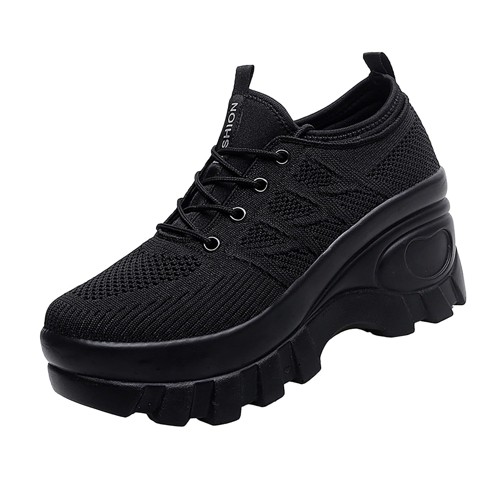 Scarpe Comode per Camminare Leggere Sneakers Platform Donna Eleganti | Tennis Camminata in Tomaia Maglia per Passeggiata Invernale Scarpe Ginnastica Concezione Ergonomica Pelle Sintetica