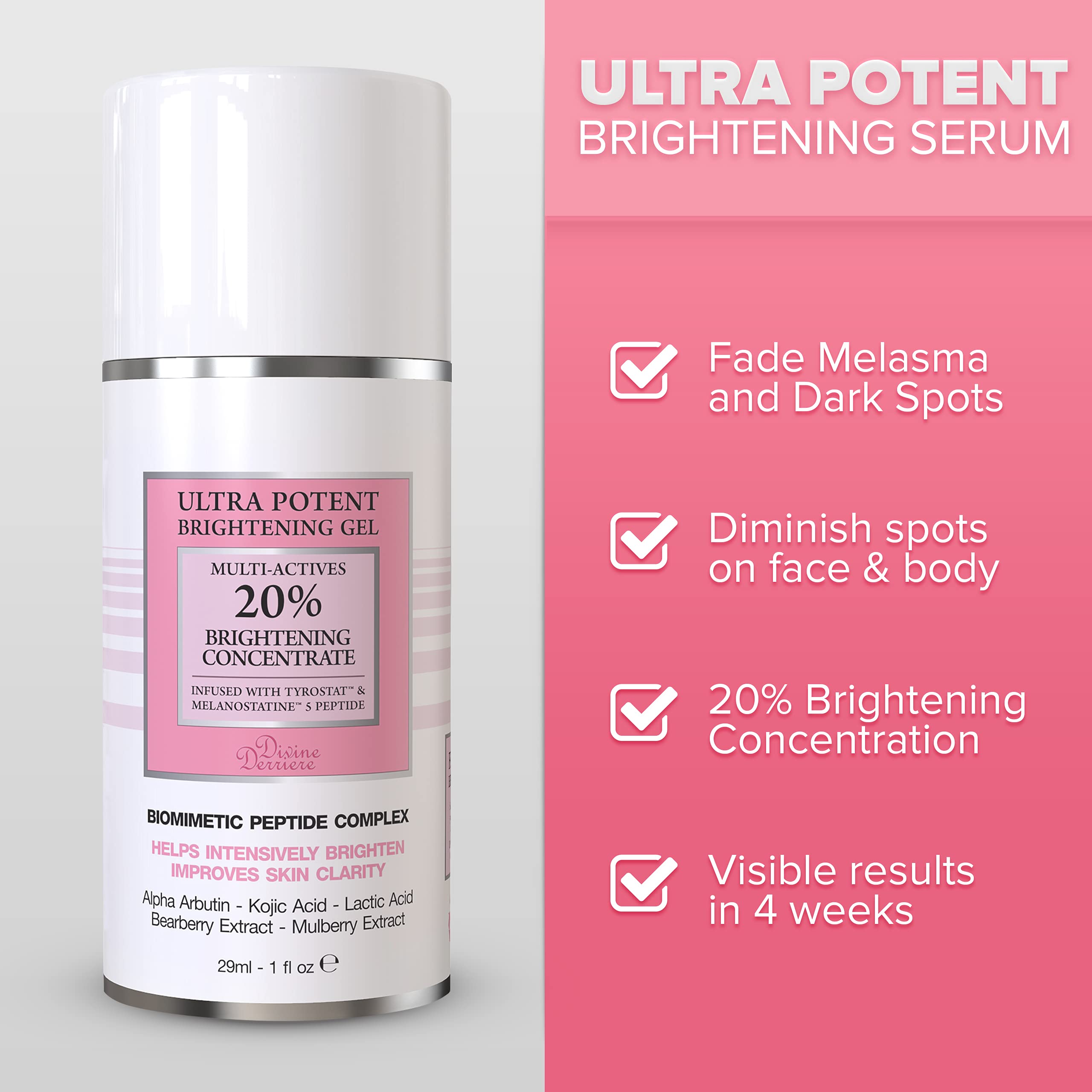 2 Hydroquinone Dark Spot Corrector Remover Brightening Serum, Skin