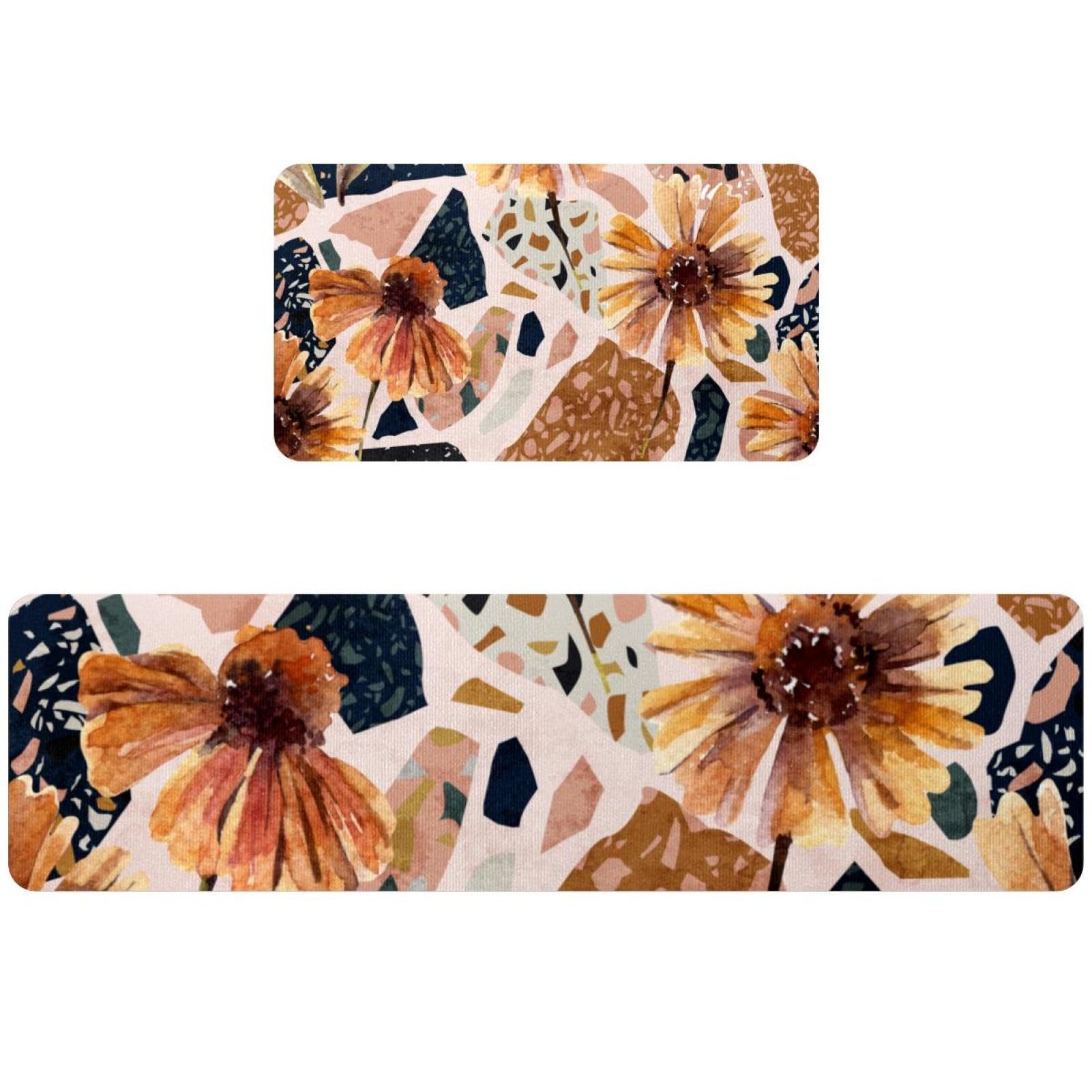 Tapis de cuisine antidérapants style automne pour embellir la buanderie et le couloir