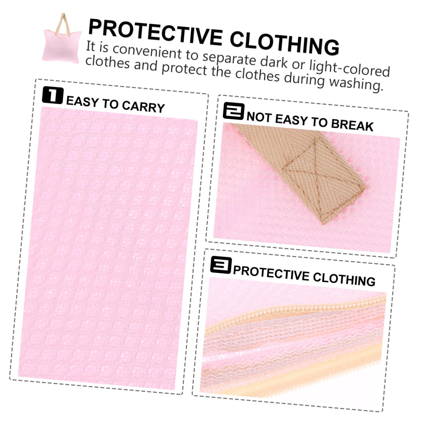 MAGICLULU Bolsa De Malla Para Ropa Sucia 3 Unidades Lavable A Máquina Para Sujetadores Ropa Delicada Con Cremallera Calcetines Medias De Bebé Almacenamiento De Viaje.