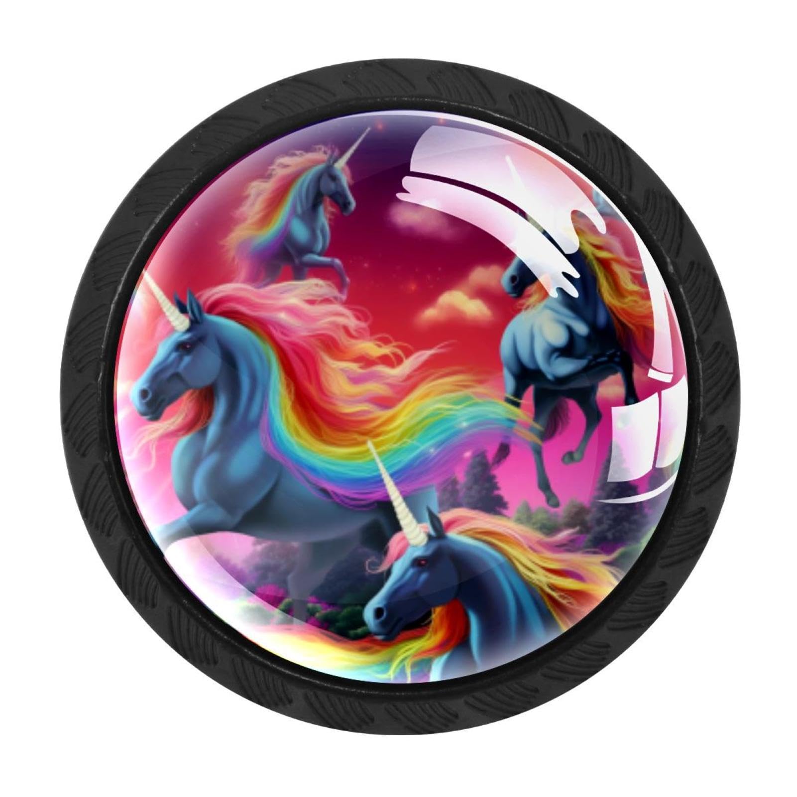 Chenzzzz Multicolored 13 4 Pack Rainbow Unicorn Drawer Knob Cabinet Hardware