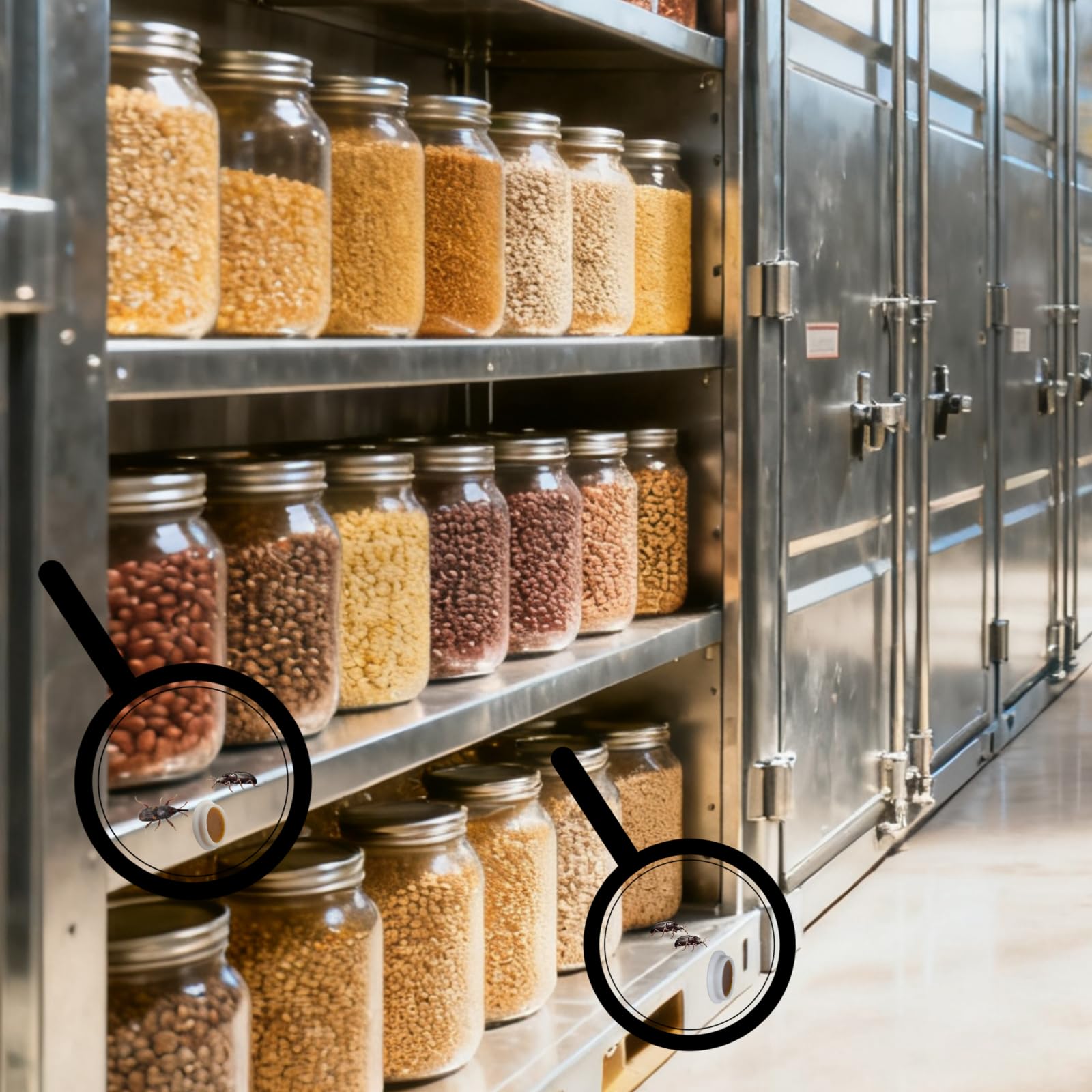 Trappole per coleotteri per cereali, confezione da 8 pezzi, per la cattura senza tossine di parassiti striscianti