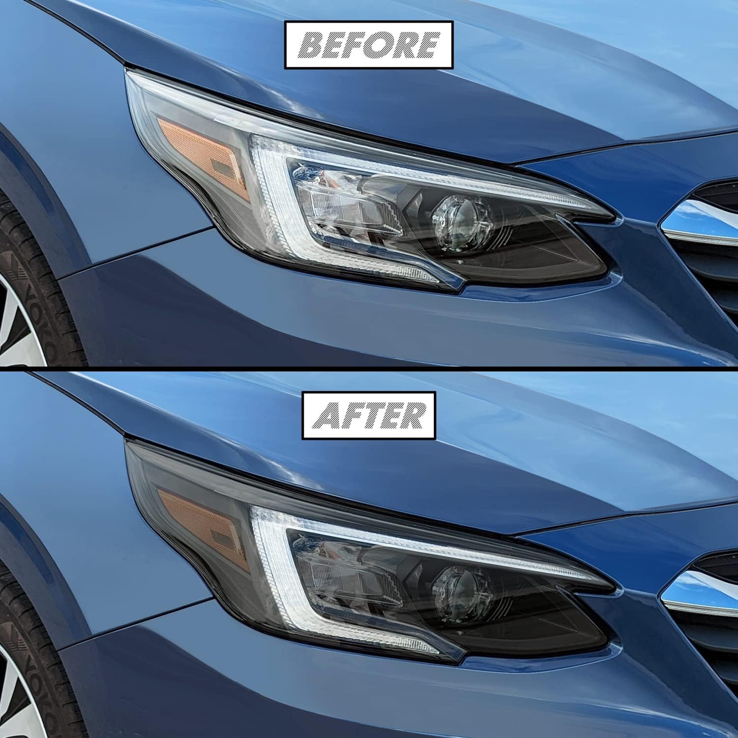 SlickMod PreCut Vinyl Smoke Tint for 2020-2022 Subaru Legacy Headlight (20% Dark Smoke, 1. Headlight)