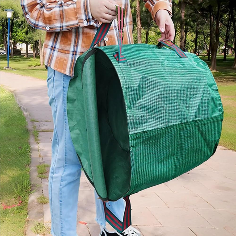 Sac à feuilles de jardin,capacité déchets,pochette coupures plantes poignée,conteneurs poubelles,sac rangement Sac jardin feuilles