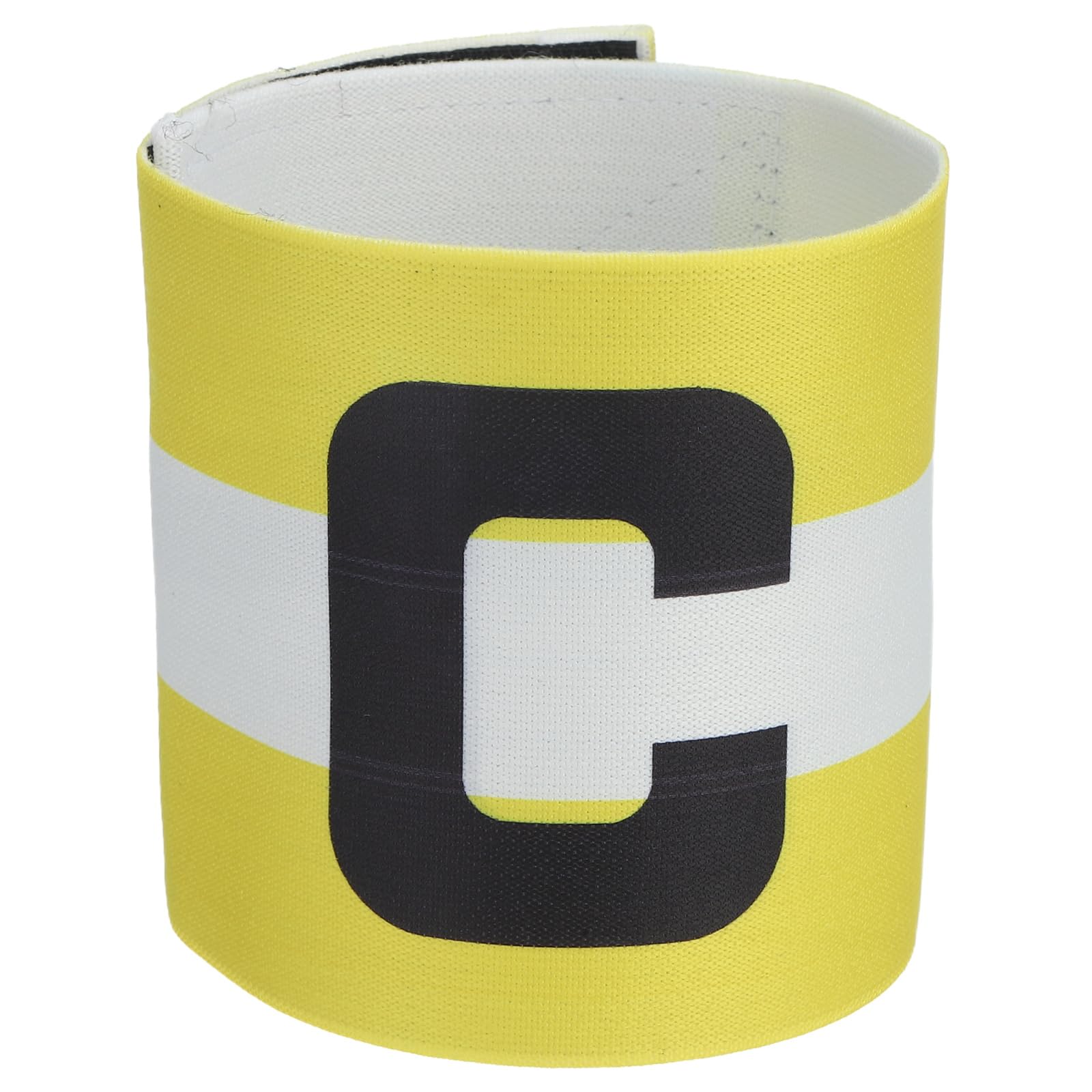PATIKIL Soccer Captain Armband, Captain Arm Bands for Soccer Elastic Captain C Arm Band Sports Captain Armbands for Youth Adult Football Team Training Yellow/White