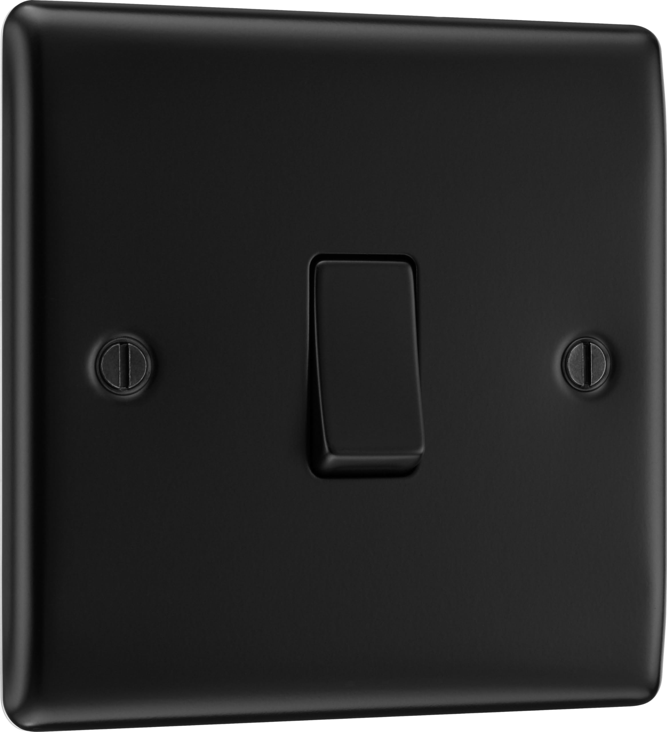 BG Electrical Single Wall Light Switch, 2 Way, Raised and Slim Profile, Round...