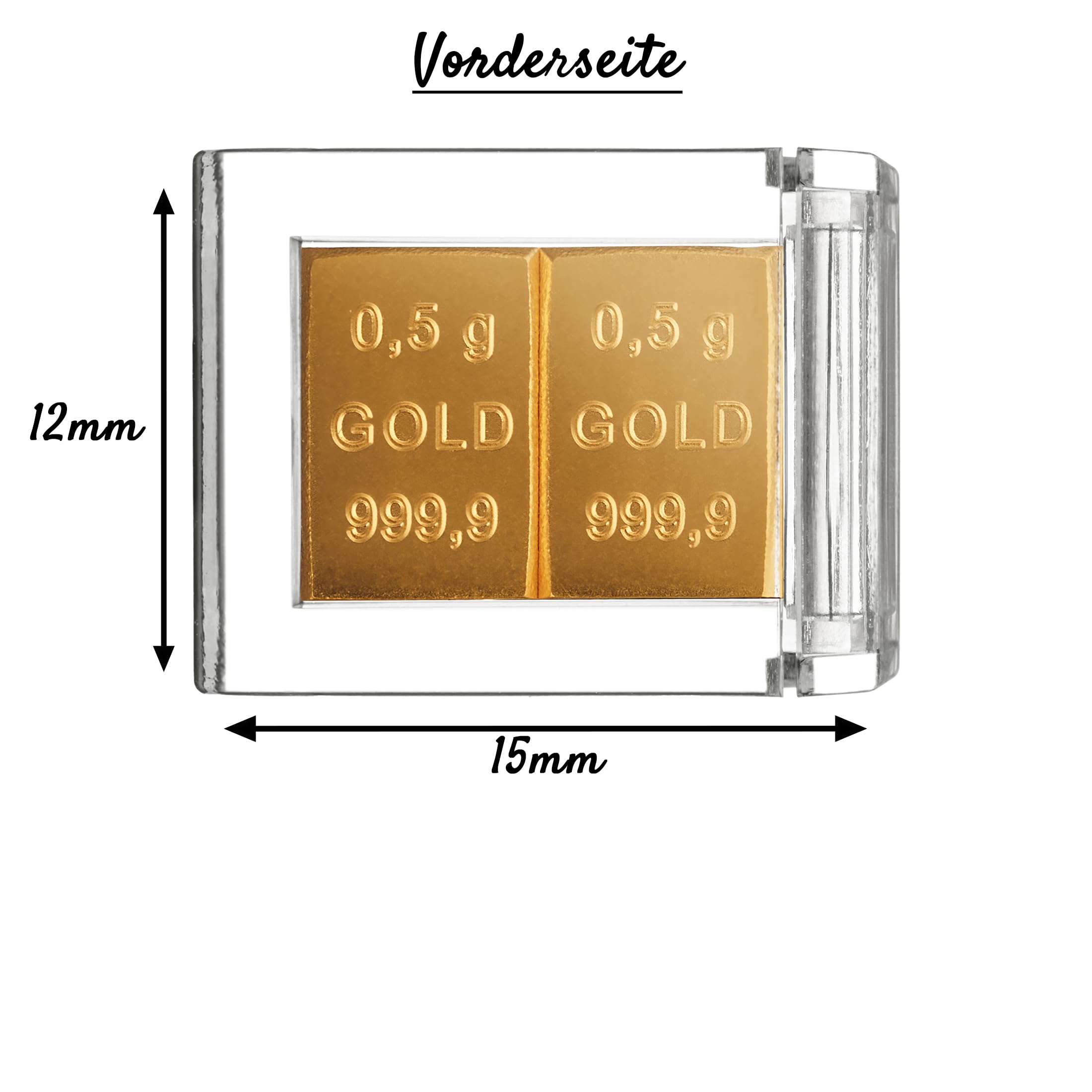 Gold als Geschenk - Goldbarren 2x 0,5g in hochwertiger Kapsel - Echtheitsgarantie - Feingold 999.9