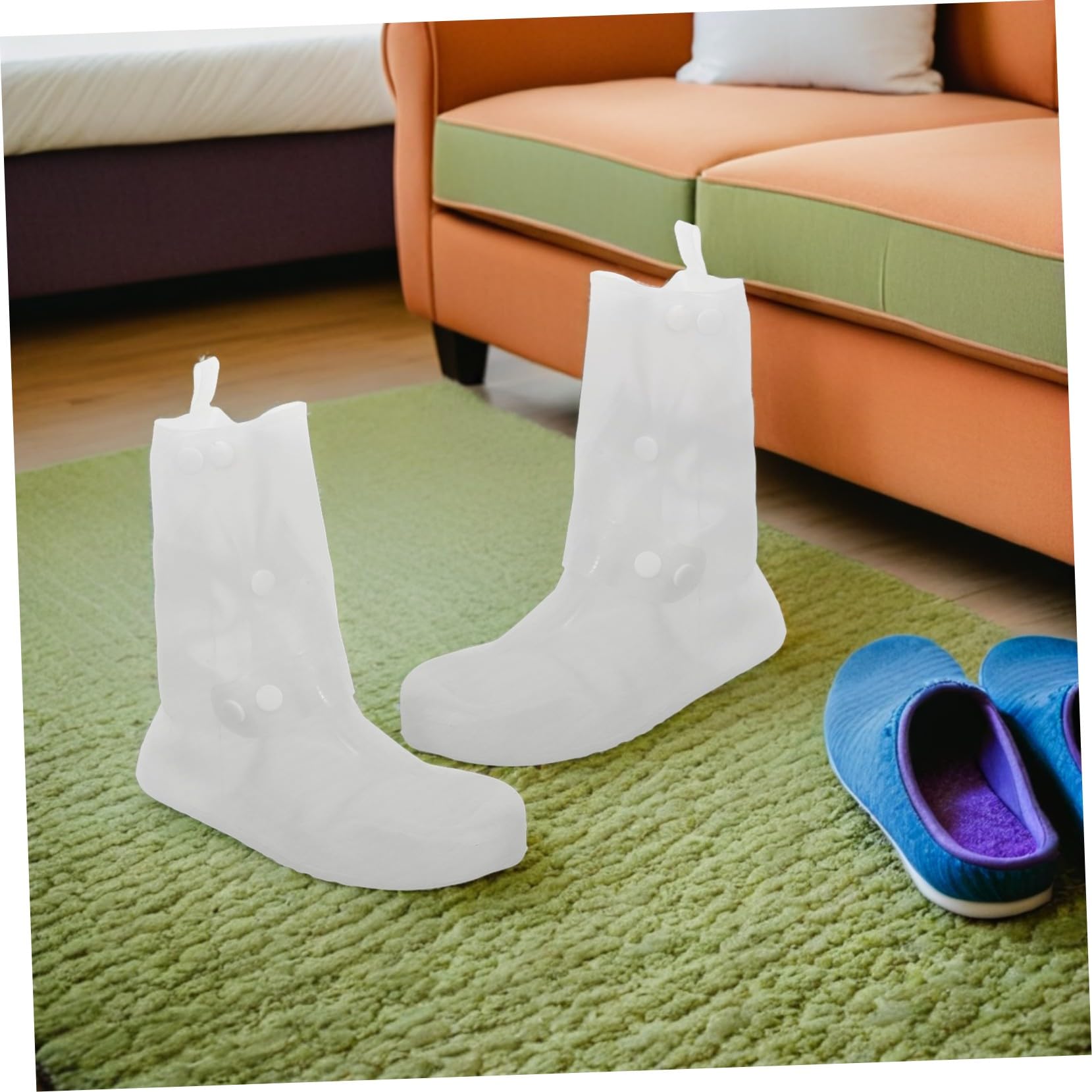 Baluue 2 Pares De Cubrezapatos Impermeables Para Jóvenes Protectores De Zapatos Funda Impermeable Para Protector De Zapatos Poncho De Pvc