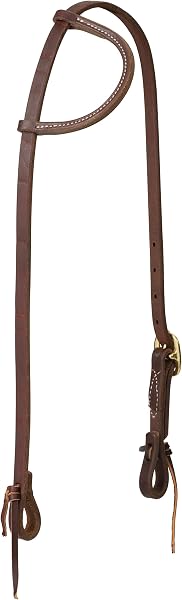 Weaver Leather Sliding Ear Brass Single Buckle Headstall