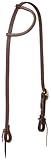 Working Tack Sliding Ear Brass Single Buckle Headstall, Oiled Canyon Rose, 5/8