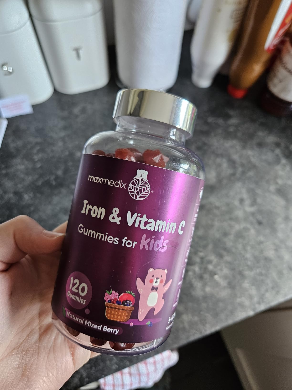 NutraChamps Iron Gummies With Vitamin C, 20mg Iron Blood Cell Formation Support, 120 Gummies For Iron Deficiency & Anemia, Energy, Focus, Immune Boost Pack Of 2 - View #2