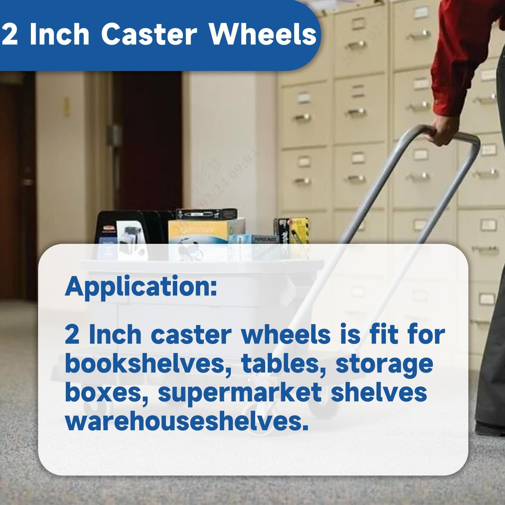 Heavy Duty Swivel Caster Wheels - 24 Pack -6