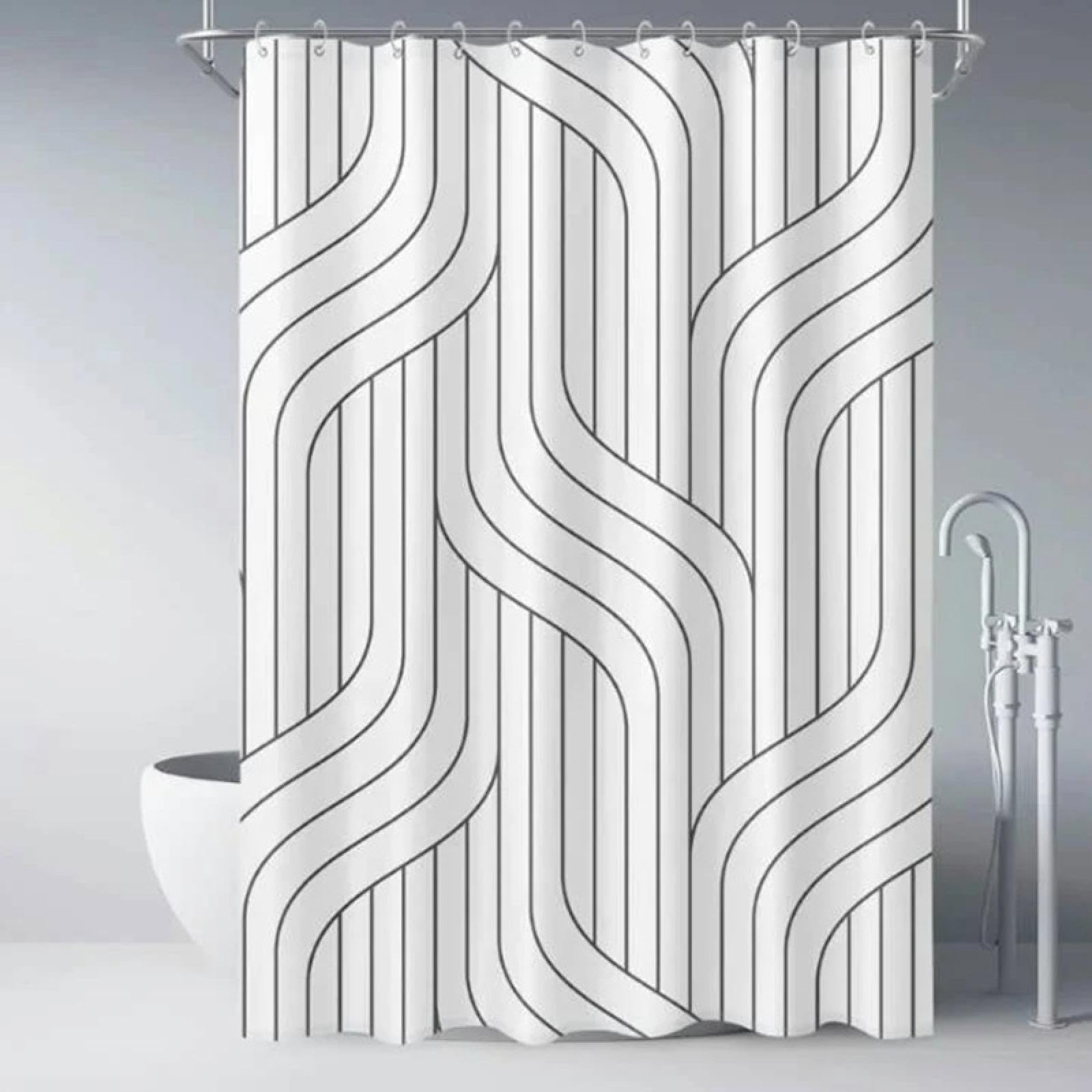 UUDIHO White Machine Washable Shower Curtain Liner, Waterproof Fabric Shower Curtain Liner for Bathroom Home Decoration 200x200cm/79x79in(WxH) Bathroom curtains