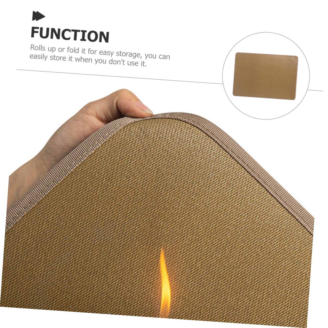 VANZACK 1Set Fireproof Camping Blanket Heat Resistant Fiberglass Fire Retardant Mat with Bag for Outdoor Activities Compact and Flexible Design for Easy Storage and Transport