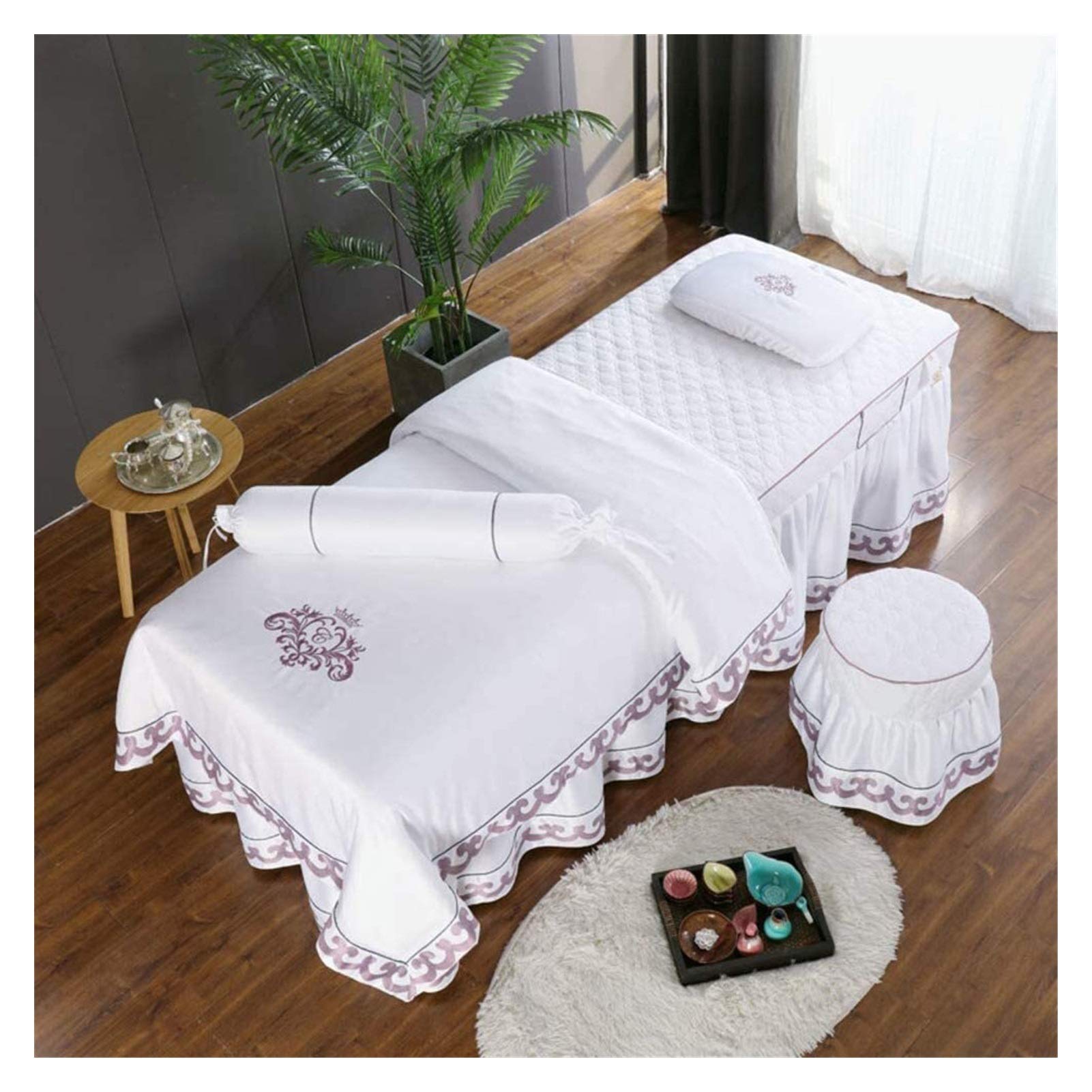 HZH Massage Table Sheets Salon Hotel SPA Bed Cover Stitching Korean Soft  Spa Beauty Bed Cover Quilting Breathable Salon Massage Bed Cover Bedding