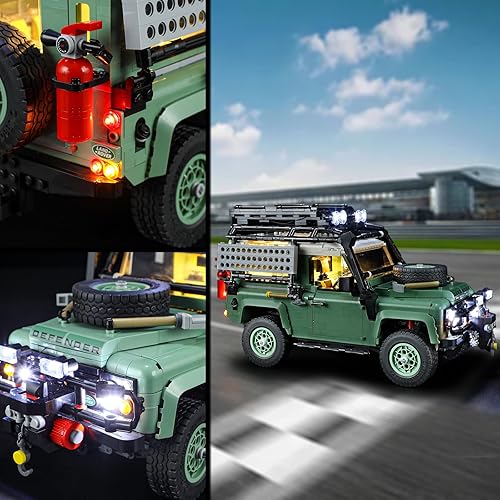 Miniatura 5 de Vaodest Luz LED para Lego 10317 Icons Land-Rover Classic Defender 90, diseño y configuración compatible con el modelo 10317 (solo luz LED, no kit de