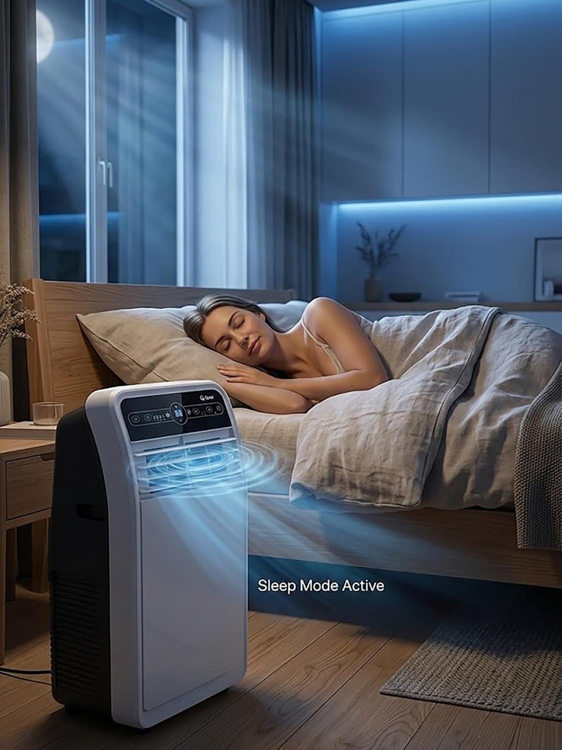 Condizionatore d'Aria Portatile, unità AC Free Standing Senza Installazione, raffreddatore d'ambiente per camere Fino a 40 m², climatizzatore con Tubo di scaric