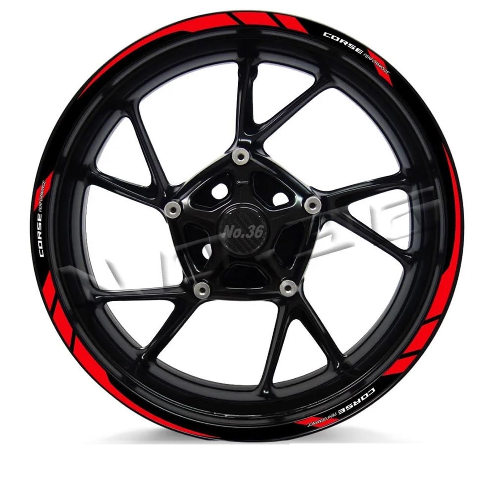 Motorcycle Wheel Sticker Stripe Decal for Ducati for Hypermotard 950 Diavel 1260 V4 for Multistrada 1200s for Panigale(Color6)