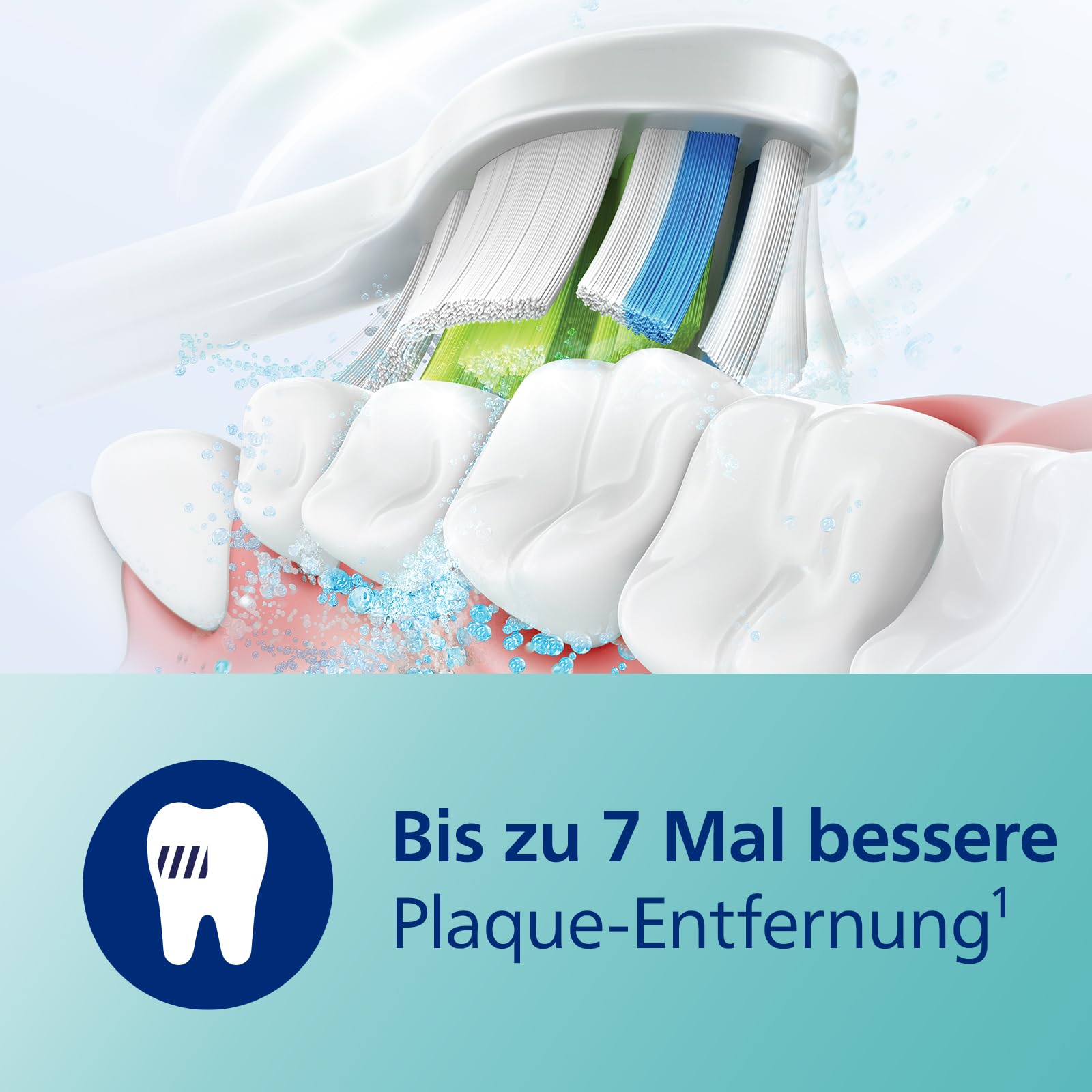 Philips Sonicare ProtectiveClean 4300 elektrische Zahnbürste, Schallzahnbürste mit zwei Intensitätsstufen, Drucksensor und Timer, Weiß, 2er-Pack, Modell HX6807/35