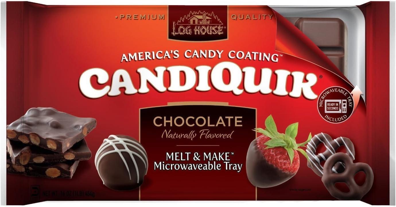 Log House CandiQuik Candy Coating, Chocolate, 16 Ounce (Pack of 2)