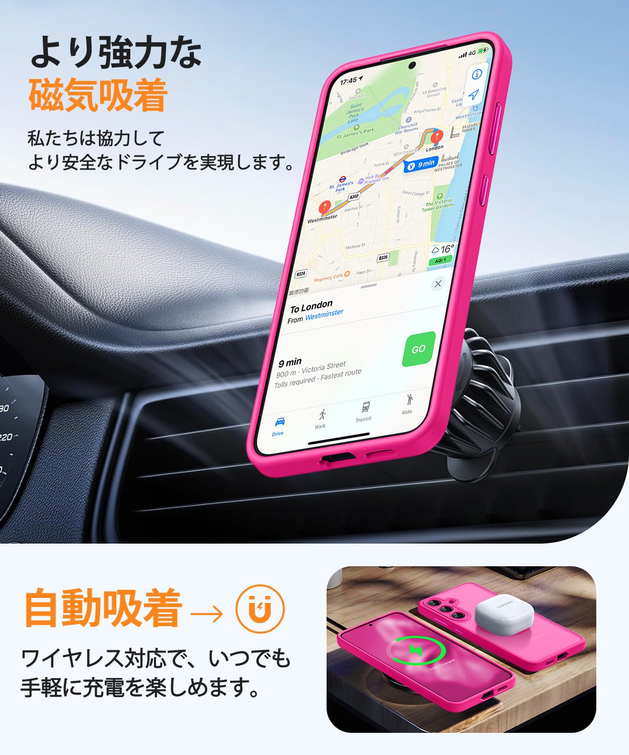 Amazon.co.jp: CANSHN Samsung Galaxy S25 用 ケース Magsafe対応