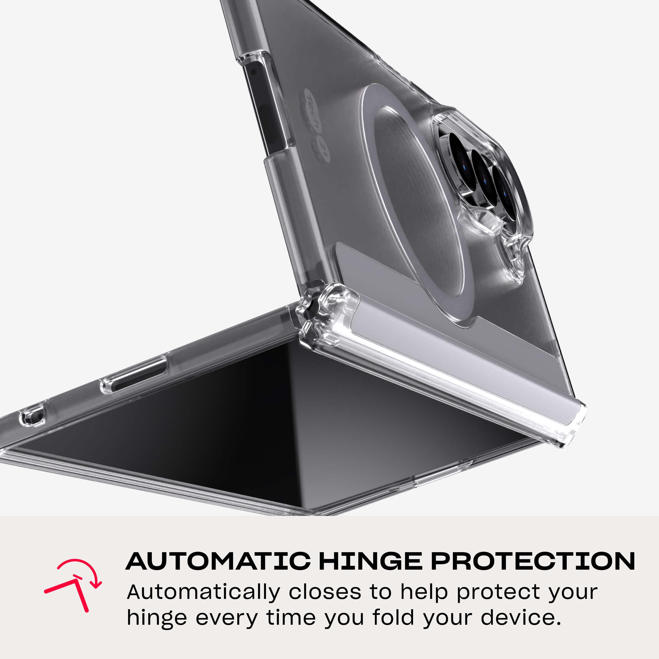 tech21 EvoClear - Custodia con calamite per Samsung Galaxy Z Fold8 Ultra| | Protezione multi-goccia da 3,6 m, resistente ai raggi UV e ai graffi, pulsanti meccanici, trasparente