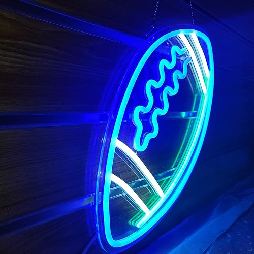 Miniatura 2 de Letrero de neón de voleibol para decoración de pared, regulable, para dormitorio, letrero de neón con luces LED para fiesta de cumpleaños, hogar,