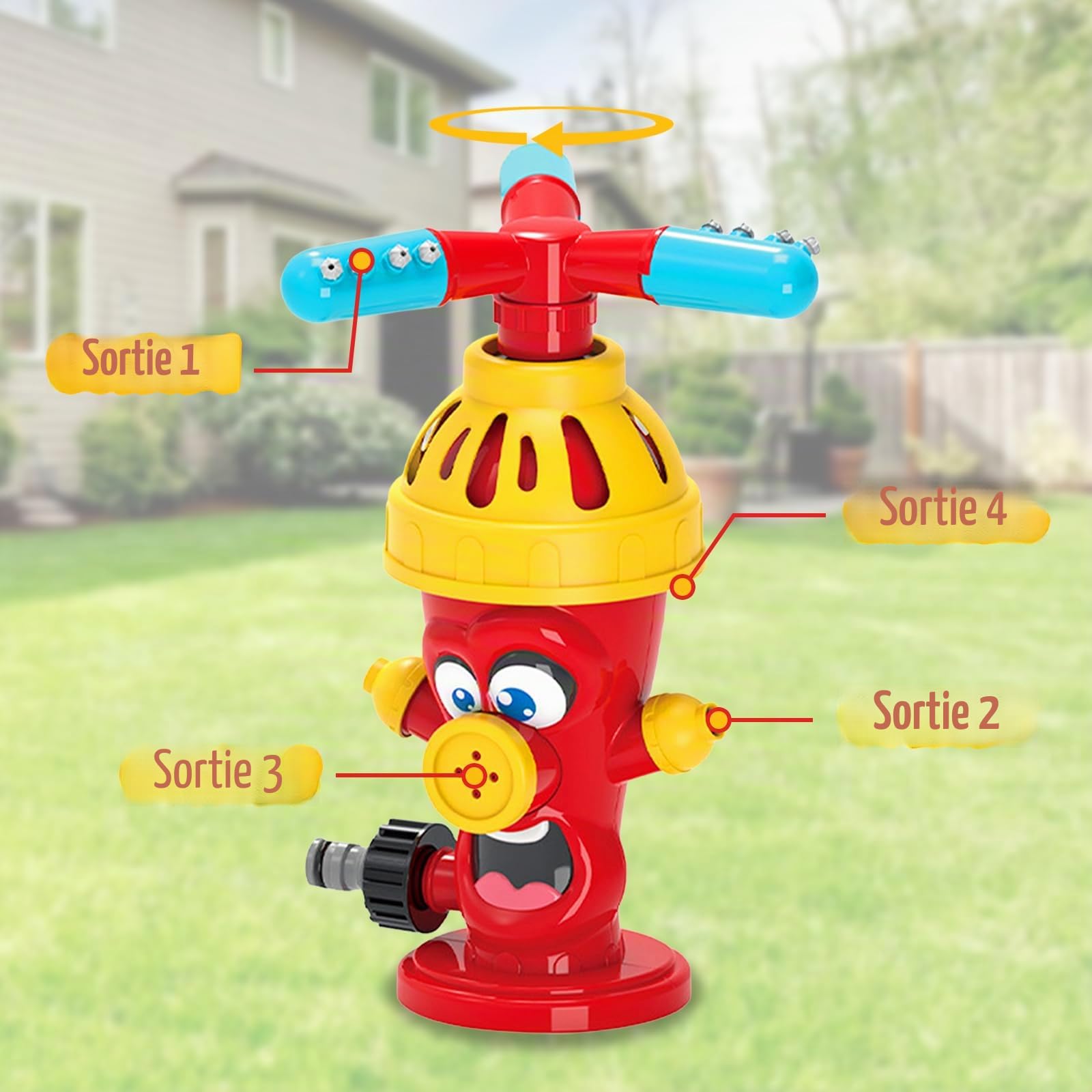 Jouet d'eau pour Enfants, arroseur de Jardin, Jouet d'été pour garçons et Filles de 3 à 8 Ans, avec Sac de Rangement