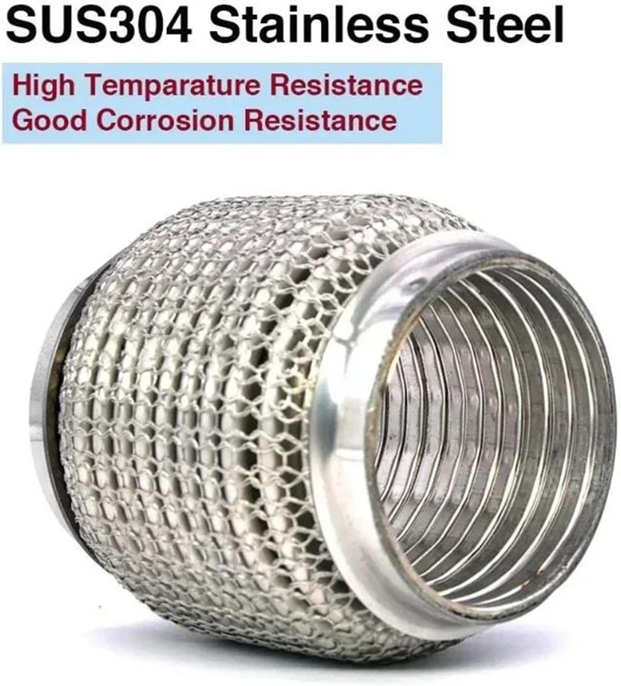 テールパイプ スロート 2インチ 2.4インチ 2.5インチ 3インチ ステンレススチール製排気コルゲーション排気フレックスパイプチ