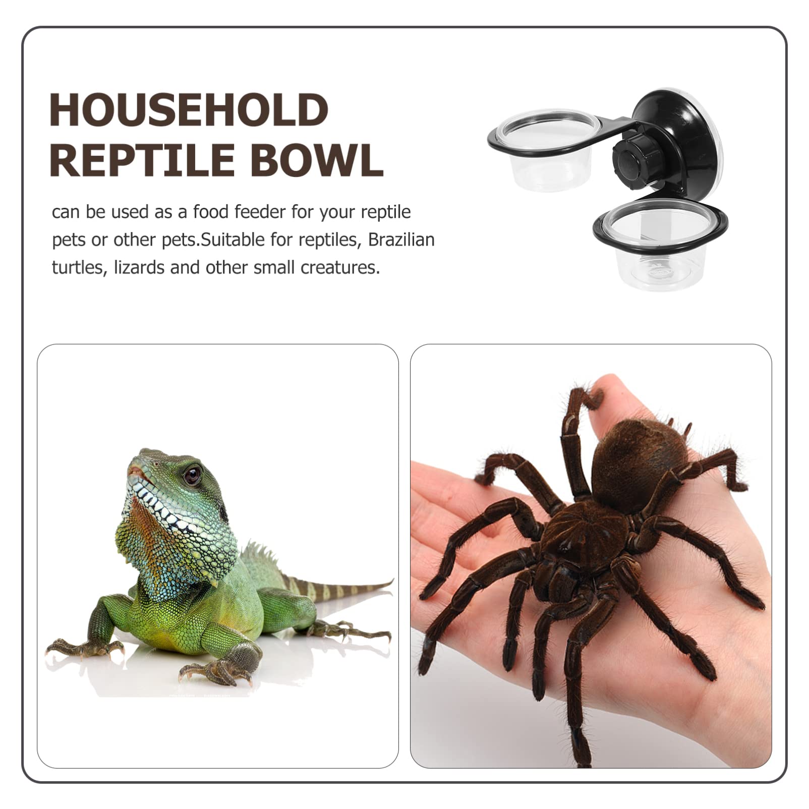 GALPADA 2Pcs Hanging Reptile Bowls Multi Function Food Cups Water Dishes for Lizards Geckos Snakes Turtles Convenient Reptile Supplies for Healthy Feeding and Hydration