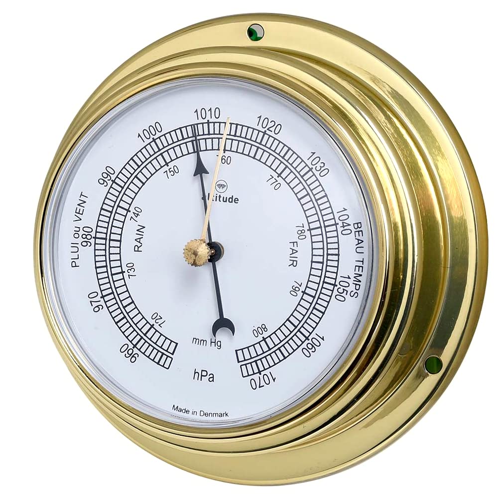 Delite 852b Altitude Schiffsbarometer Messing B x H 127 mm x 50 mm