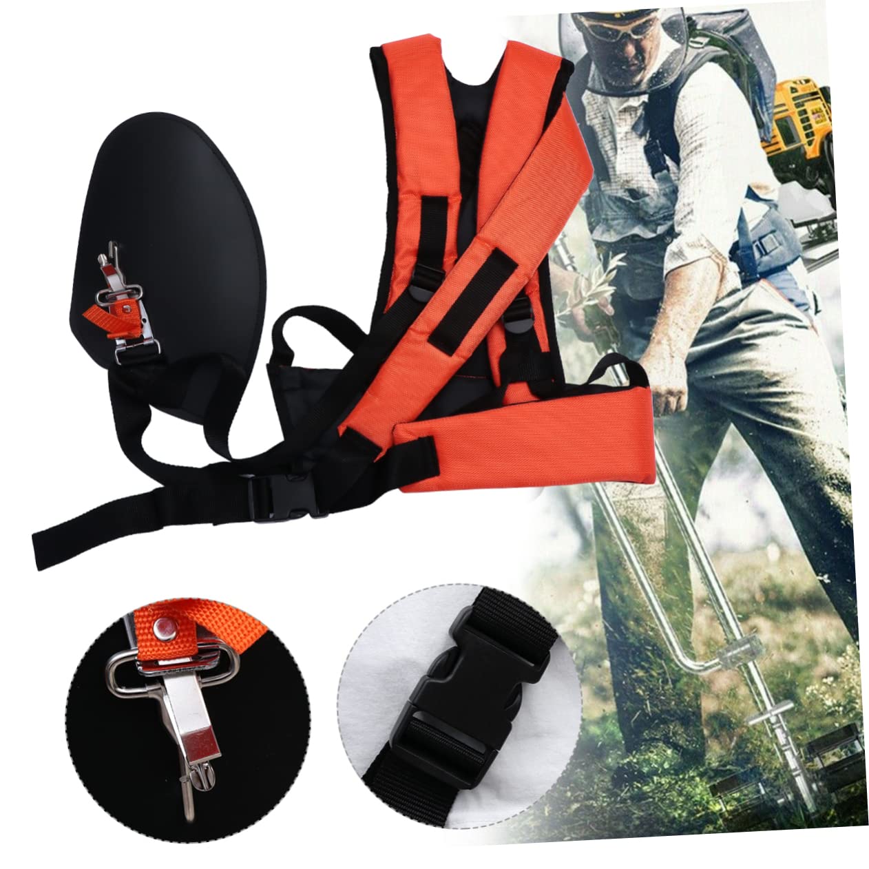 Acolchado Para Desbrozadora Con y Soporte Lumbar De Hombro Para Cortacésped y Recortadora De Cinturón Resistente y Duradero