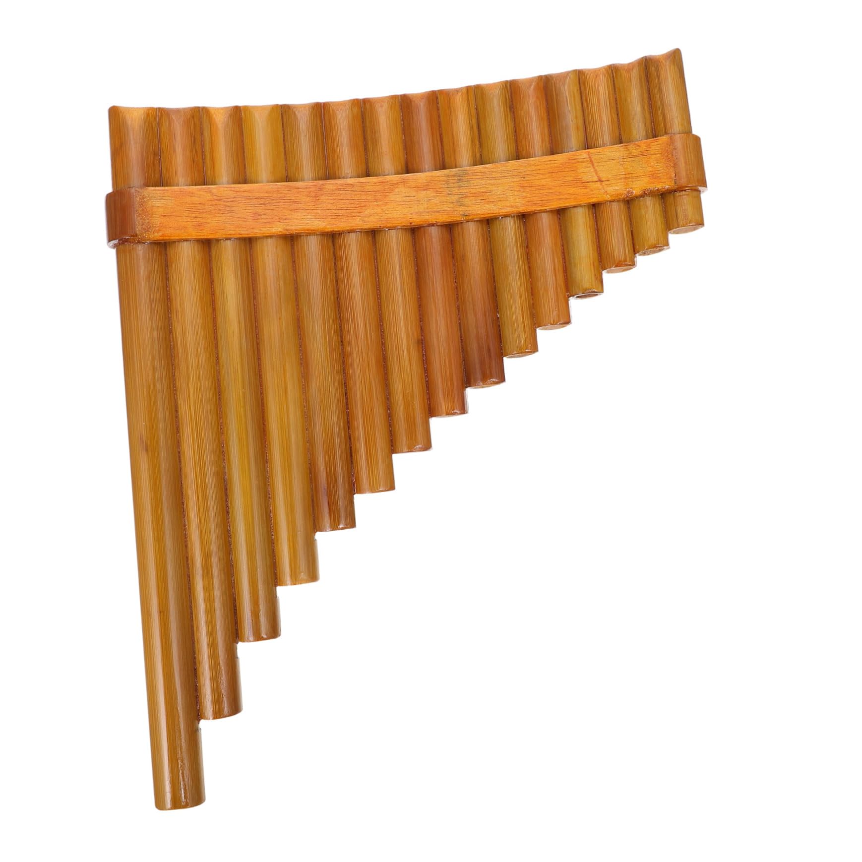 FUNOMOCYA 1Set Professional Portable Pipe Pan Flute for Beginners Wood Color Instrument with Smooth Breathability Comfortable Hold for and Music Practice